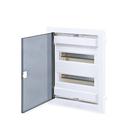 ΗΛ.ΠΙΝΑΚΑΣ ΠΛΑΣΤΙΚΟΣ ΧΩΝΕΥΤΟΣ 24 ΘΕΣΕΙΣ ΔΙΑΦΑΝΗ ΠΟΡΤΑ 2 ΣΕΙΡΕΣ IP40