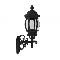 ΦΑΝΑΡΙ ΕΠΙΤΟΙΧΟ ΜΑΥΡΟ ΙΡ44 Ε27 max.60W  RAL C0026