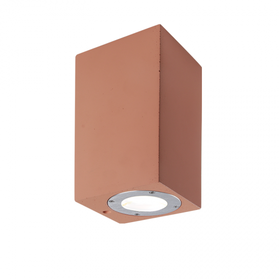 ^ΤΕΤΡΑΓΩΝΟ ΕΠΙΤΟΙΧΟ ΦΩΤΙΣΤΙΚΟ UP-DOWN IP65 2XGU10 ΤΕΡΑΚΟΤΑ ΤΣΙΜΕΝΤΟ