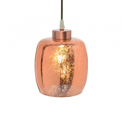 NETTO ΓΥΑΛΙ ΧΑΛΚΙΝΟ Φ17 x H18 cm E27