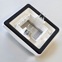 ^ΠΛΑΙΣΙΟ ΣΤΕΓΑΝΟ ΧΩΝΕΥΤΟ IP55 2 ΣΤ. ΛΕΥΚΟ ΜΕ ΑΓΚΙΣΤΡΑ