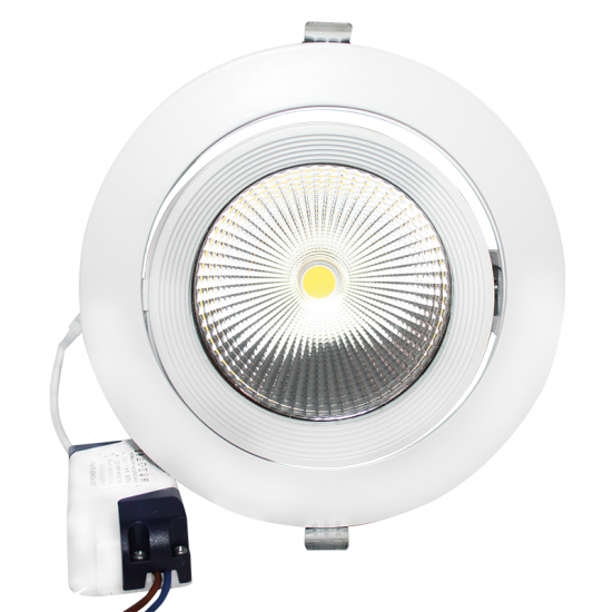 WHITE LED RECESSED MOVABLE LUMINAIRE 30W 4000K 60° 3600LM 230VAC Ra80 5YRS WHITE LED RECESSED MOVABLE LUMINAIRE 30W 4000K 60° 3600LM 230VAC Ra80 5YRS
