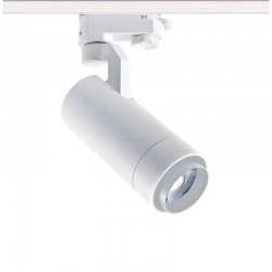 SAND WHITE LED ZOOMABLE TRACK LUMINAIRE 15W 4000K 3-PHASE 20-50° 1500LM MAX. 230V AC Ra80 5YRS