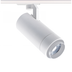 SAND WHITE LED ZOOMABLE TRACK LUMINAIRE 25W 4000K 1-PHASE 25-60° 3000LM MAX. 230V AC Ra80 5YRS