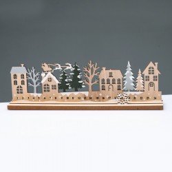 ^WOODEN XMAS COUNTDOWN WITH TREES ΔΙΑΚΟΣΜΗΤΙΚΟ ΜΟΤΙΦ 33x5x10cm^