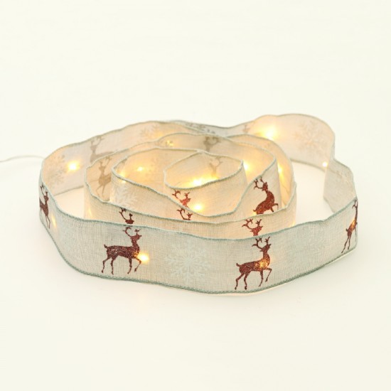 WHITE RIBBON WITH REINDEERS 20 LED ΛΑΜΠ.ΧΑΛΚΟΥ WW ΑΣΗΜΙ ΚΑΛ. ΜΠΑΤ:2XAA(ΔΕΝ ΠΕΡΙΛ) IP20 2m 30cm 1.2W WHITE RIBBON WITH REINDEERS 20 LED ΛΑΜΠ.ΧΑΛΚΟΥ WW ΑΣΗΜΙ ΚΑΛ. ΜΠΑΤ:2XAA(ΔΕΝ ΠΕΡΙΛ) IP20 2m 30cm 1.2W