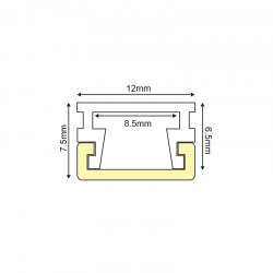 BRAEL ΠΡΟΦΙΛ ΑΛΟΥΜΙΝΙΟΥ P127U ME ΟΠΑΛ PC ΚΑΛΥΜΜΑ 2m/pc BRAEL ΠΡΟΦΙΛ ΑΛΟΥΜΙΝΙΟΥ P127U ME ΟΠΑΛ PC ΚΑΛΥΜΜΑ 2m/pc