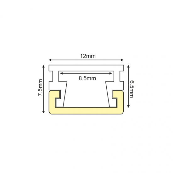 BRAEL ΠΡΟΦΙΛ ΑΛΟΥΜΙΝΙΟΥ P127U ME ΟΠΑΛ PC ΚΑΛΥΜΜΑ 2m/pc