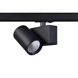 SAND BLACK LED TRACK LUMINAIRE 20W 4000K 1-PHASE 38° 2400LM 230V AC Ra80 5YRS