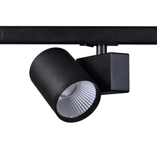 SAND BLACK LED TRACK LUMINAIRE 40W 3000K 1-PHASE 38° 4200LM 230V AC Ra80 5YRS SAND BLACK LED TRACK LUMINAIRE 40W 3000K 1-PHASE 38° 4200LM 230V AC Ra80 5YRS