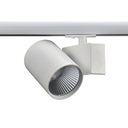 SAND WHITE LED TRACK LUMINAIRE 40W 3000K 1-PHASE 38° 4200LM 230V AC Ra80 5YRS