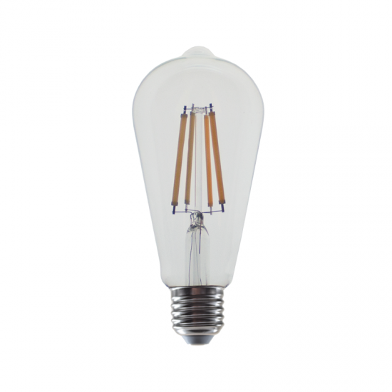 LED FILAMENT E27 ST64  10W 4000K 230V AC 1260LM RA80 30000H 360°