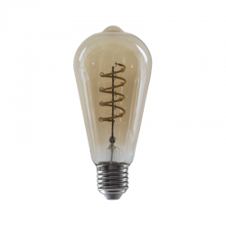 LED FILAMENT E27 DIM ST64 4W AMBER SPIRAL 1800K 230V AC 270LM RA80 30000H 360° LED FILAMENT E27 DIM ST64 4W AMBER SPIRAL 1800K 230V AC 270LM RA80 30000H 360°