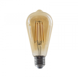 LED FILAMENT E27 STEP-DIM ST64 8W AMBER 2700K 230V AC 920LM RA80 30000H 360° LED FILAMENT E27 STEP-DIM ST64 8W AMBER 2700K 230V AC 920LM RA80 30000H 360°