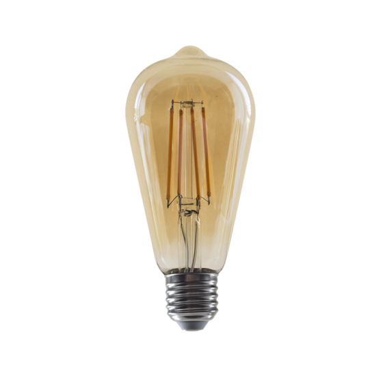 LED FILAMENT E27 STEP-DIM ST64 8W AMBER 2700K 230V AC 920LM RA80 30000H 360° LED FILAMENT E27 STEP-DIM ST64 8W AMBER 2700K 230V AC 920LM RA80 30000H 360°