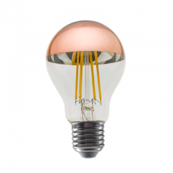 LED FILAMENT E27 DIM A60 ROSE GOLD 8W 2700K 230V AC 900LM RA80 30000H 180°