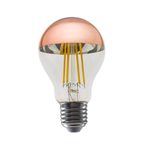 LED FILAMENT E27 DIM A60 ROSE GOLD 8W 2700K 230V AC 900LM RA80 30000H 180°