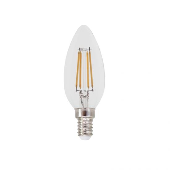 LED FILAMENT E14 DIM C35 5W 2700K 230V AC 680LM RA80 30000H 360°
