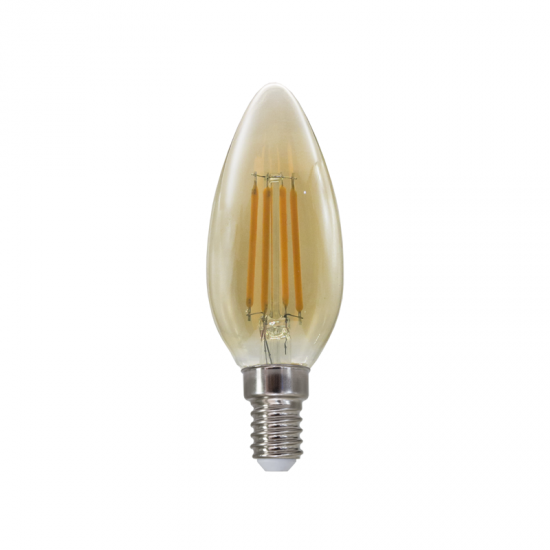 LED FILAMENT E14 DIM C35 5W AMBER 2700K 230V AC 620LM RA80 30000H 360° LED FILAMENT E14 DIM C35 5W AMBER 2700K 230V AC 620LM RA80 30000H 360°