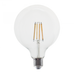 LED FILAMENT E27 G125 10W 2700K 230V AC 1220LM RA80 30000H 360°