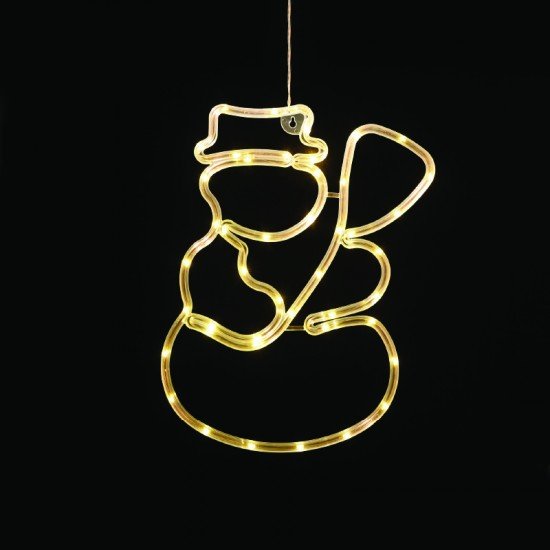 "PLASTIC SNOWMAN" 44 LED ΛΑΜΠΑΚΙΑ WW ΜΠΑΤ. (3ΧΑΑ)/USB, IP20, 24.4*0.7*35.7