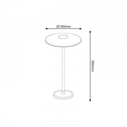 ^LED SMD TABLE BATTERY LUMINAIRE 2W 260LM 83° 3.000K DARK GREY CRI80 IP54 ^LED SMD TABLE BATTERY LUMINAIRE 2W 260LM 83° 3.000K DARK GREY CRI80 IP54
