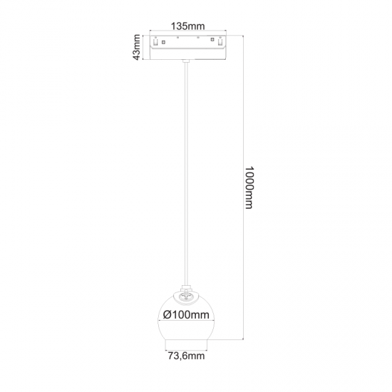 ΜΑΥΡΟ ΜΑΤ ΜΑΓΝΗΤΙΚΟ ΚΡΕΜΑΣΤΟ ΦΩΤΙΣΤΙΚΟ 48V DC 12W 4000K 1050LM 36° OSRAM RA90 Φ100*134MM
