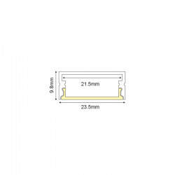 NORM ΠΡΟΦΙΛ ΑΛΟΥΜΙΝΙΟΥ ΜΕ ΟΠΑΛ ΚΑΛΛΥΜΑ 2m/pc NORM ΠΡΟΦΙΛ ΑΛΟΥΜΙΝΙΟΥ ΜΕ ΟΠΑΛ ΚΑΛΛΥΜΑ 2m/pc