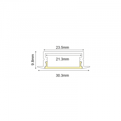 NORM ALUMINUM PROFILE WITH OPAL COVER 2m/pc NORM ALUMINUM PROFILE WITH OPAL COVER 2m/pc