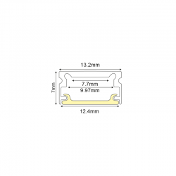 MICRO ΠΡΟΦΙΛ ΑΛΟΥΜΙΝΙΟΥ ΜΕ ΟΠΑΛ ΚΑΛΛΥΜΑ 2m/pc MICRO ΠΡΟΦΙΛ ΑΛΟΥΜΙΝΙΟΥ ΜΕ ΟΠΑΛ ΚΑΛΛΥΜΑ 2m/pc