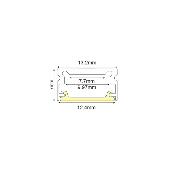 MICRO ΠΡΟΦΙΛ ΑΛΟΥΜΙΝΙΟΥ ΜΕ ΟΠΑΛ ΚΑΛΛΥΜΑ 2m/pc