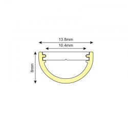 RAINA ΠΡΟΦΙΛ ΑΛΟΥΜΙΝΙΟΥ P172U ΜΕ ΟΠΑΛ PC ΚΑΛΥΜΜΑ 2m/pc RAINA ΠΡΟΦΙΛ ΑΛΟΥΜΙΝΙΟΥ P172U ΜΕ ΟΠΑΛ PC ΚΑΛΥΜΜΑ 2m/pc