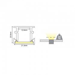 AVAH ΠΡΟΦΙΛ ΑΛΟΥΜΙΝΙΟΥ P132 ΜΕ ΟΠΑΛ PC ΚΑΛΛΥΜΑ 2m/pc AVAH ΠΡΟΦΙΛ ΑΛΟΥΜΙΝΙΟΥ P132 ΜΕ ΟΠΑΛ PC ΚΑΛΛΥΜΑ 2m/pc