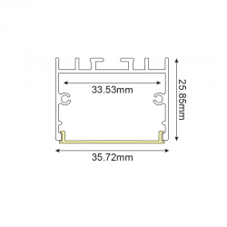 CORA ΠΡΟΦΙΛ ΑΛΟΥΜΙΝΙΟΥ P217 ΜΕ ΟΠΑΛ PC ΚΑΛΛΥΜΑ 2m/pc