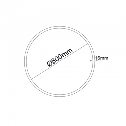 OLAN ΑΜΜΩΔΕΣ ΜΑΥΡΟ ΚΥΚΛΙΚΟ ΠΡΟΦΙΛ ΑΛΟΥΜΙΝΙΟΥ ΜΕ PC ΟΠΑΛ ΔΙΑΧΥΤΗ Φ800MM