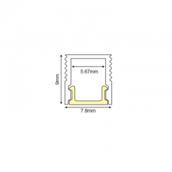 REGO ΠΡΟΦΙΛ ΑΛΟΥΜΙΝΙΟΥ P178 ΜΕ ΟΠΑΛ PC ΚΑΛΛΥΜΑ 2m/pc