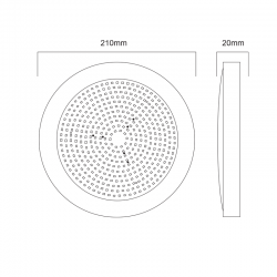 ^ LED ΠΛΑΣΤΙΚΟ Φ/Σ ΠΙΣΙΝΑΣ 20W 3000K 2100LM 110° IP68 12V DC Φ210Χ20mm ^ LED ΠΛΑΣΤΙΚΟ Φ/Σ ΠΙΣΙΝΑΣ 20W 3000K 2100LM 110° IP68 12V DC Φ210Χ20mm
