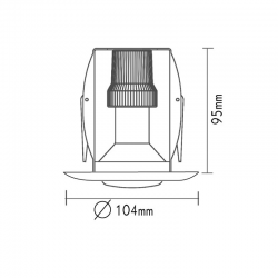 ΣΠΟΤ R50 ΓΚΡΙ  RAL7016M