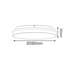 ΛΕΥΚΟ ΣΤΡΟΓΓΥΛΟ Φ/Σ LED 24W 2400Lm CCT(3000/4000/6500K) Φ280mm 120° 230V IP54 Ra80 ΛΕΥΚΟ ΣΤΡΟΓΓΥΛΟ Φ/Σ LED 24W 2400Lm CCT(3000/4000/6500K) Φ280mm 120° 230V IP54 Ra80