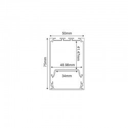 MILO ALUMINUM PROFILE WITH OPAL PC DIFFUSER 3m/pc