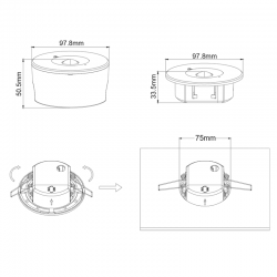 Φ/Σ ΑΣΦΑΛΕΙΑΣ LED ΜΗ ΣΥΝΕΧΟΥΣ IP20 1.2W 3HRS 150LM 6000K 230V AC, ΜΕ ΚΟΥΜΠΙ ΔΟΚΙΜΗΣ