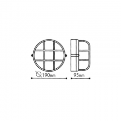 ΠΛΑΦΟΝΙΕΡΑ ΛΕΥΚΗ ΙΡ45 Ε27 60W RAL C3619M