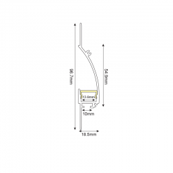 BROCK ΠΡΟΦΙΛ ΑΛΟΥΜΙΝΙΟΥ P173U ΜΕ ΟΠΑΛ PC ΚΑΛΥΜΜΑ 2m/pc BROCK ΠΡΟΦΙΛ ΑΛΟΥΜΙΝΙΟΥ P173U ΜΕ ΟΠΑΛ PC ΚΑΛΥΜΜΑ 2m/pc