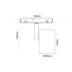 ΜΙΝΙ ΜΑΥΡΟ ΜΑΓΝΗΤΙΚΟ ΣΠΟΤ 24V DC 9W 3000K 840LM 38° RA90 5YRS Φ45*70(102)ΜΜ ΜΙΝΙ ΜΑΥΡΟ ΜΑΓΝΗΤΙΚΟ ΣΠΟΤ 24V DC 9W 3000K 840LM 38° RA90 5YRS Φ45*70(102)ΜΜ