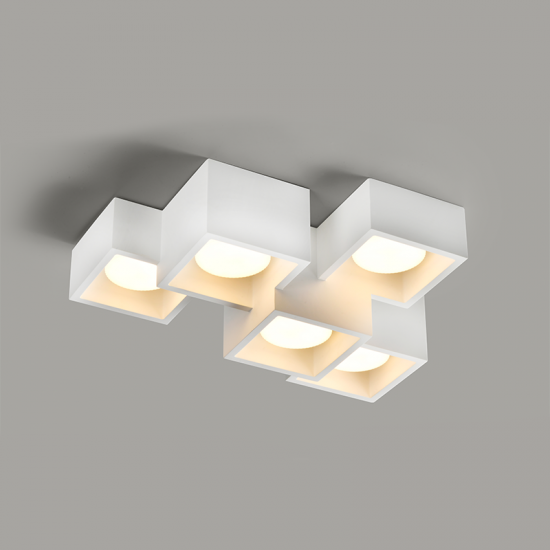 ΓΥΨΙΝΟ 5 ΤΕΤΡΑΓΩΝA Φ/Σ ΟΡΟΦΗΣ ΦΥΣΙΚΟ 370*270*150 GENI 5*GX53