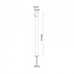 ^LED COB POST LUMINAIRE & SPIKE 5W 240LM 50° 230V AC 3.000K DARK GREY CRI80 IP65 30.000HRS