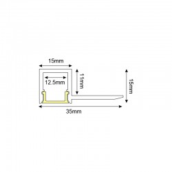 LING ONE SIDE TRIMLESS ΠΡΟΦΙΛ ΑΛΟΥΜΙΝΙΟΥ ΜΕ ΟΠΑΛ PC ΚΑΛΛΥΜΑ 2m/pc LING ONE SIDE TRIMLESS ΠΡΟΦΙΛ ΑΛΟΥΜΙΝΙΟΥ ΜΕ ΟΠΑΛ PC ΚΑΛΛΥΜΑ 2m/pc