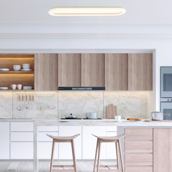 ΟΡΟΦΗΣ Φ/Σ LED 41W DIM CCT 3650LM SOLO ΜΕΤΑΛΛΙΚΟ ΛΕΥΚΟ IP20 100X14X6CM