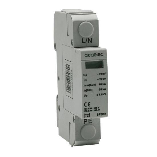 SPD SURGE PROTECTION T2 TYPE 1P 40kA