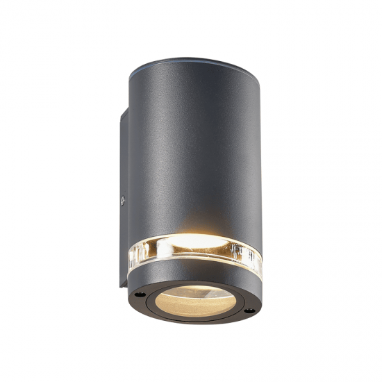 ^GU10 WALL LUMINAIRE 230V AC DARK GREY IP54 MAX.35W